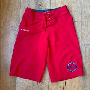 🔥RED 🔥 boys Board Shorts Sz 8 Quicksilver Price Firm!